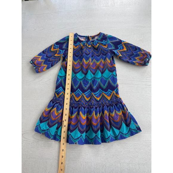 Baby Gap 100% Cotton Multi Color Mermaid Dress Corduroy Dress Size 4T - Picture 2 of 4